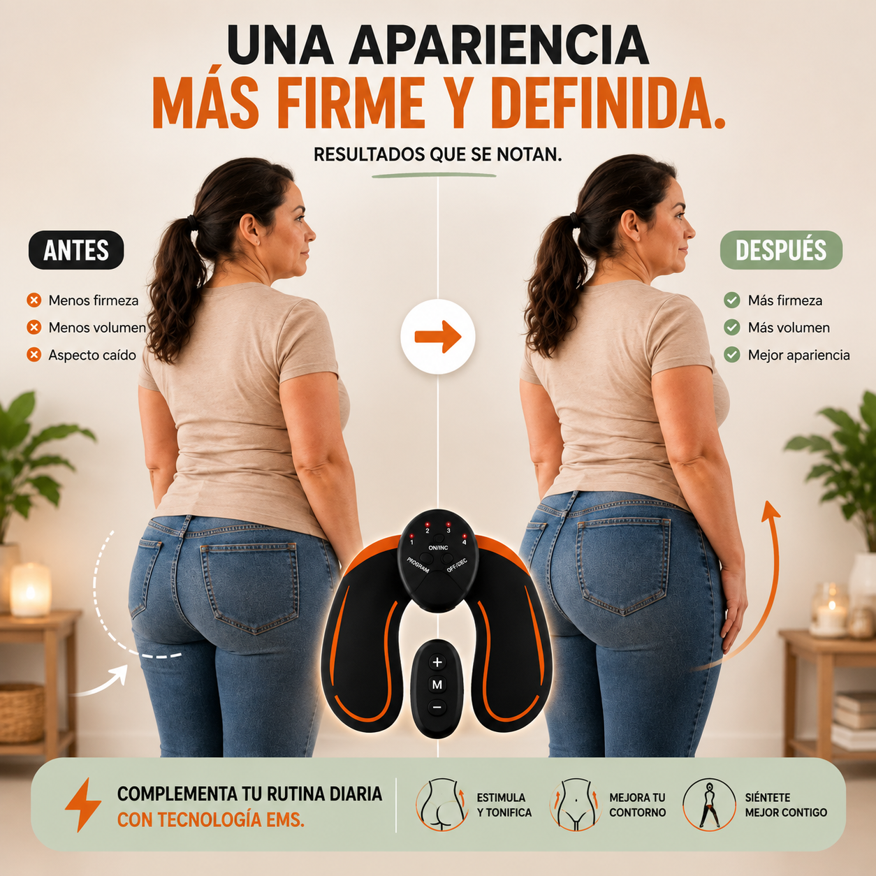 Estimulación inteligente para tus glúteos